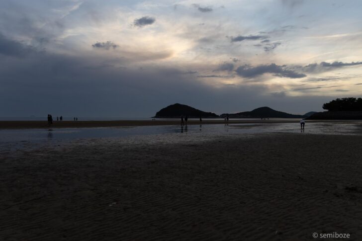 香川県晴れていれば夕日がきれいな父母ヶ浜